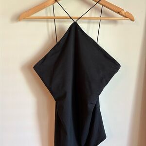 Black H&M Halter Bodysuit